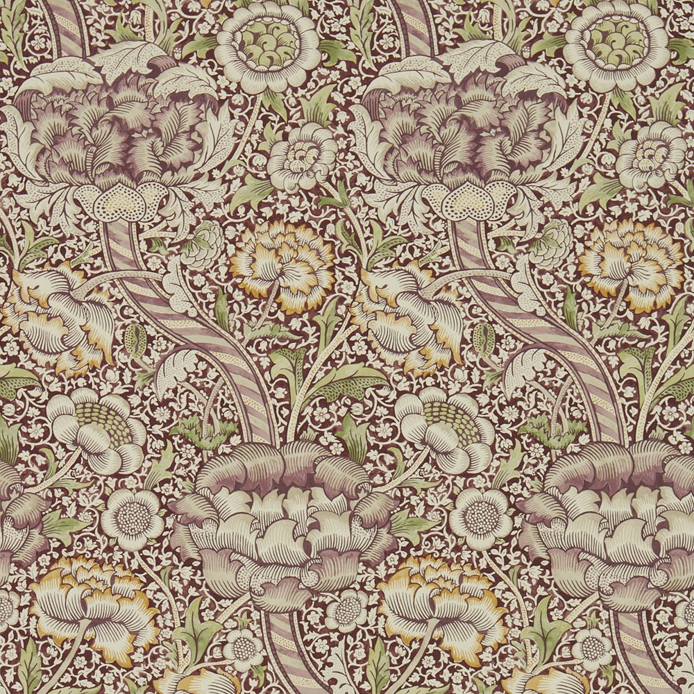 Wandle Wallpaper 216424 by Morris & Co in Wine Saffron